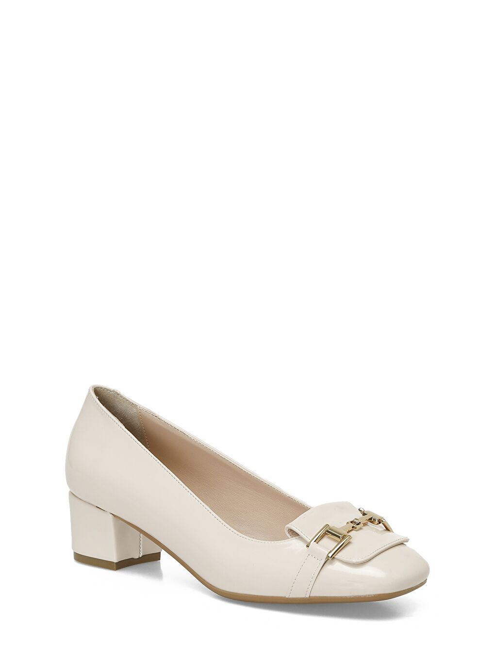 Bej 325040.Z 5FX Krem Kadın Topuklu Ayakkabı-1