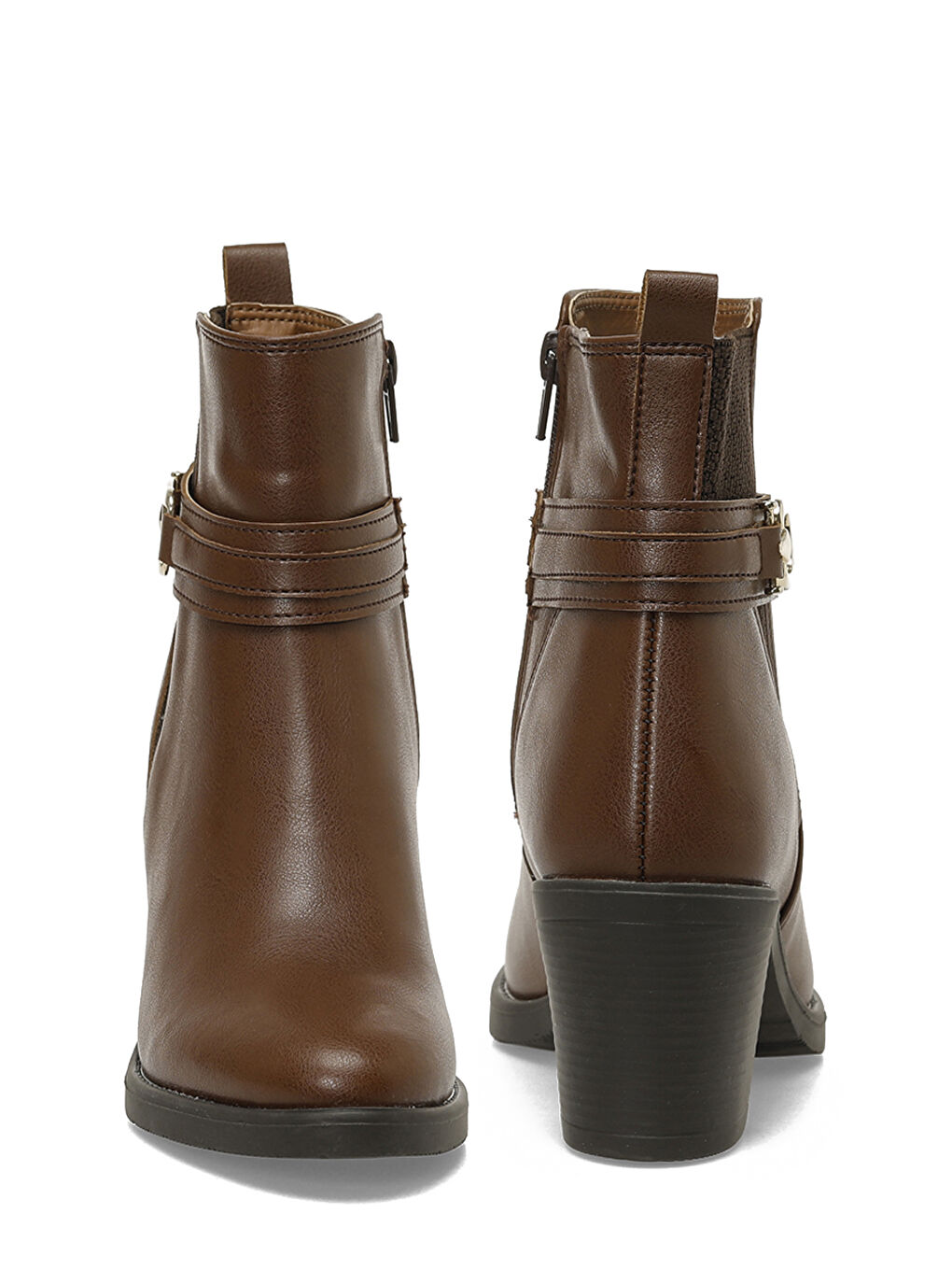 Kahverengi 326062.Z 5PR Taba Kadın Topuklu Bot-4