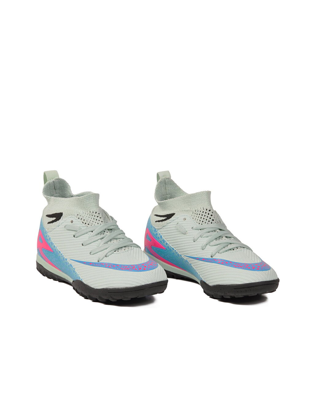 Turkuaz Su Yeşili Bilekten Çoraplı Çocuk Halı Saha Ayakkabısı 610 Süperfly F-P-2