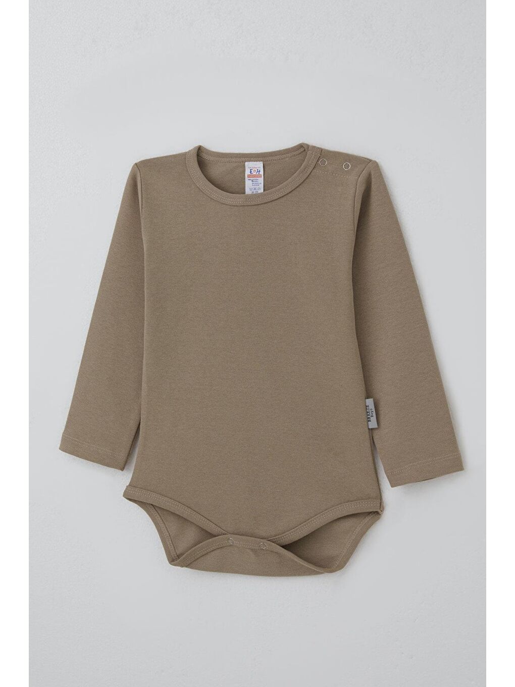 Bej Erkek Bebek Çıtçıtlı Zıbın Body Basic Vizon (9 Ay-3 Yaş)-2