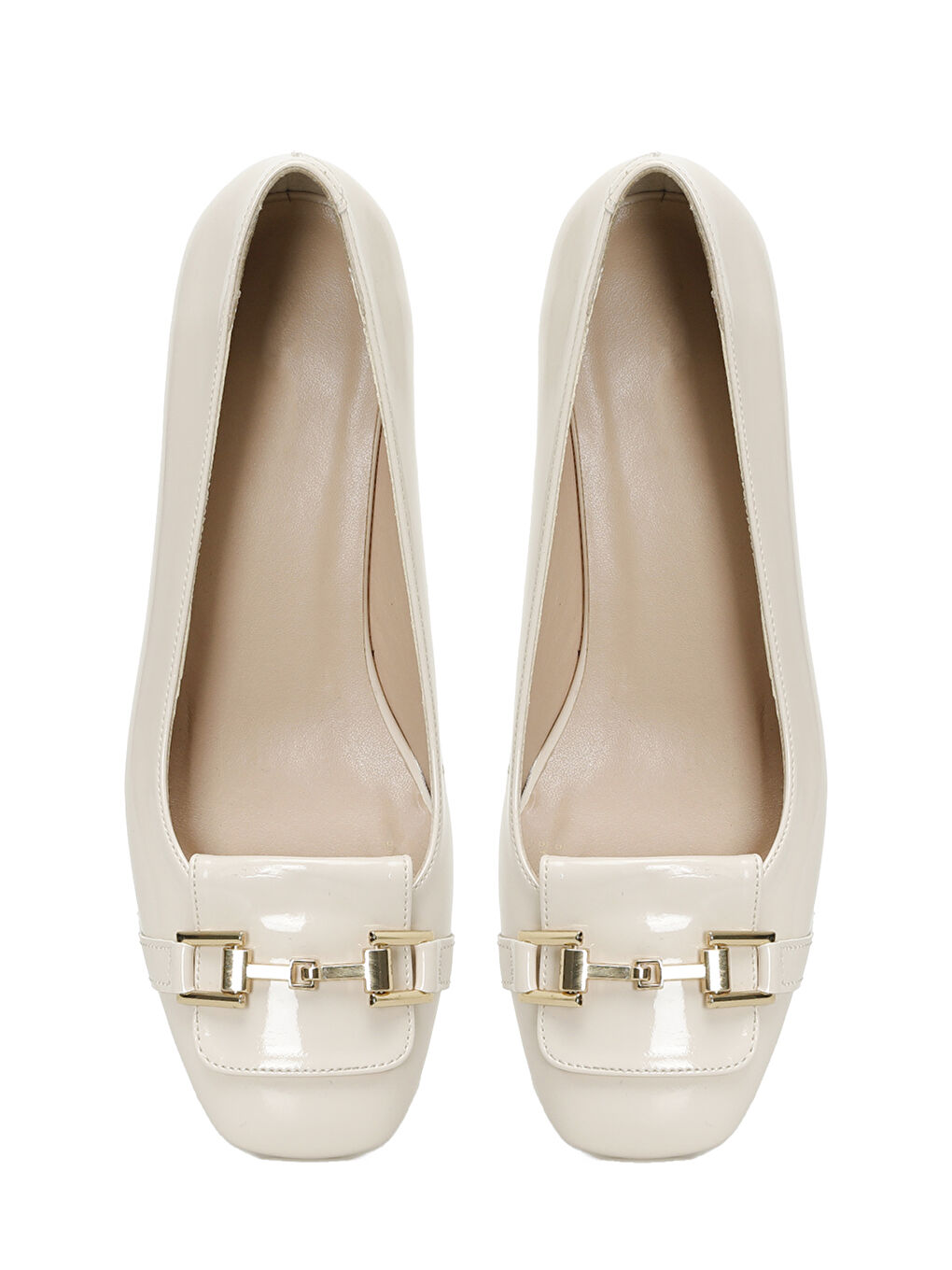 Bej 325040.Z 5FX Krem Kadın Topuklu Ayakkabı-3