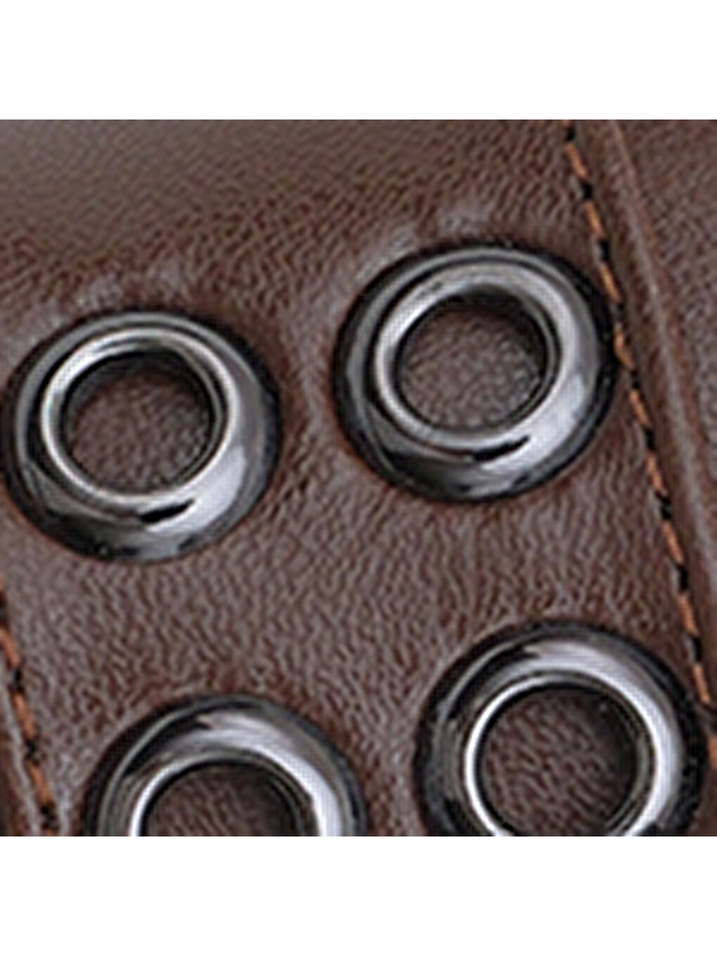 Kahverengi Krissie Sivri Burunlu Kısa Topuklu Metal Aksesuarlı Kadın Babet-6