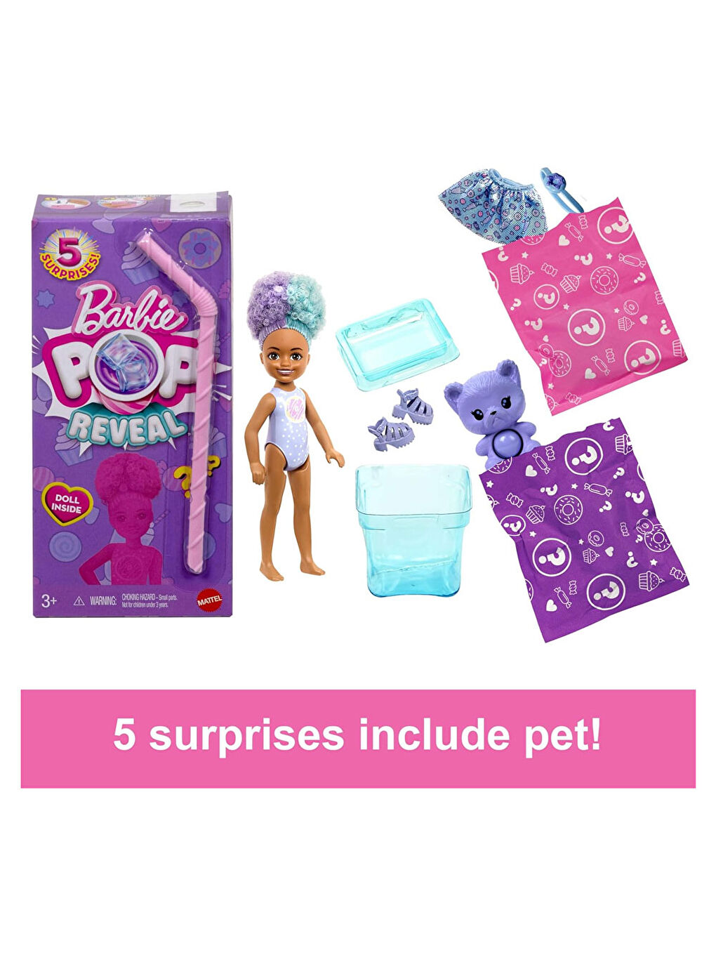 Barbie Pop Reveal Chelsea Atıştırmalık Serisi JFY01-JFY63-2