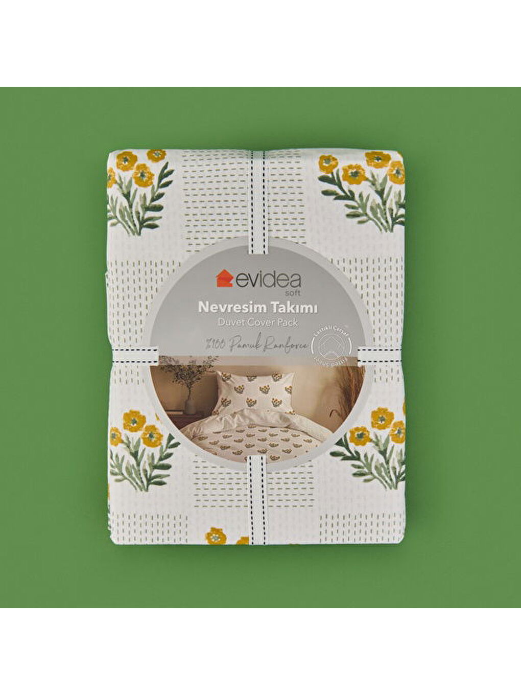 Soft Folky Tek Kişilik Nevresim Takımı - Beyaz-2