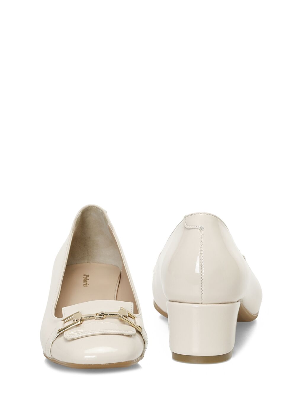 Bej 325040.Z 5FX Krem Kadın Topuklu Ayakkabı-4