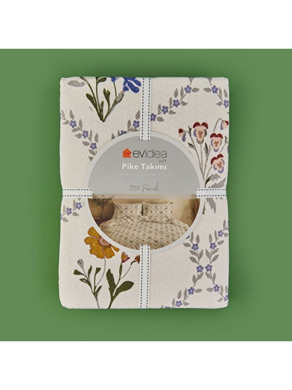 Soft Nostra Çift Kişilik Pike Takımı - Ekru-2