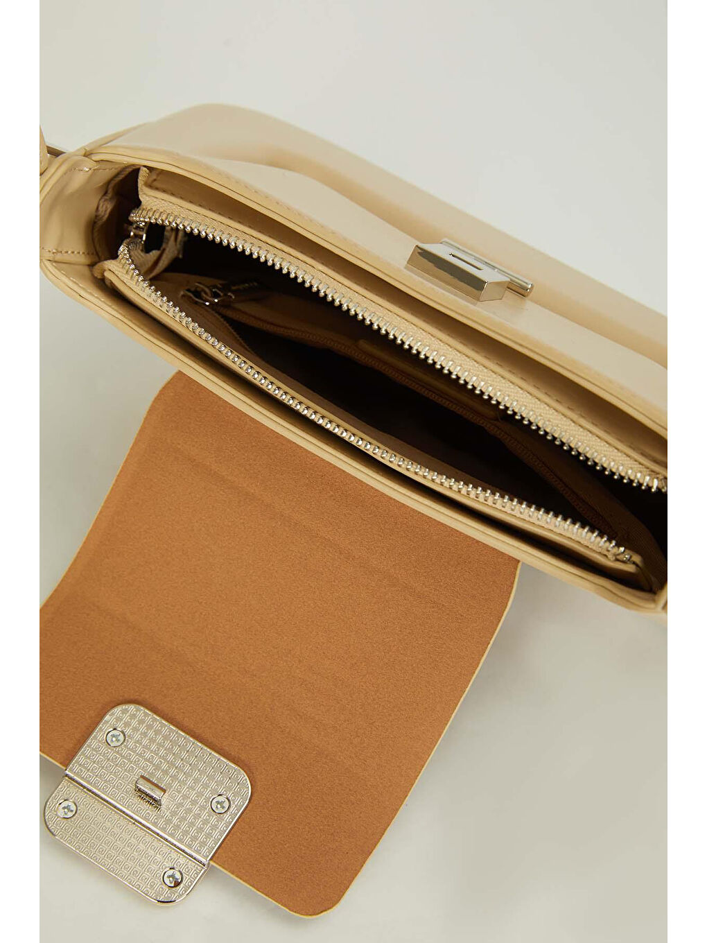 Levidor Çift Askılı Sert Deri Çanta 930657 Bej-2