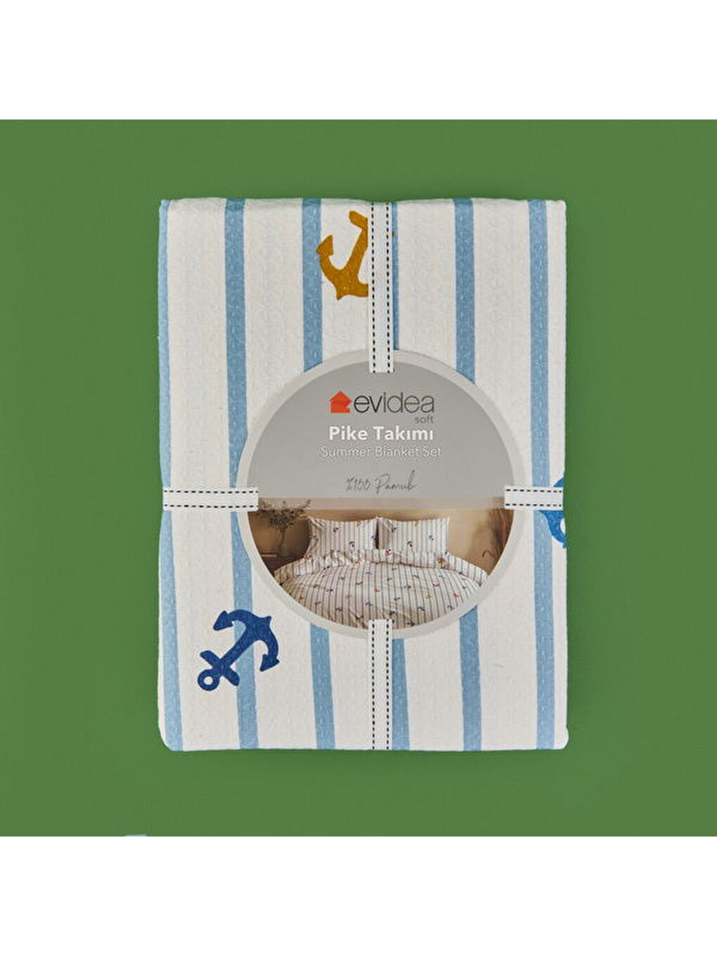 Evidea Soft Marina Çift Kişilik Pike Takımı - Beyaz - 2