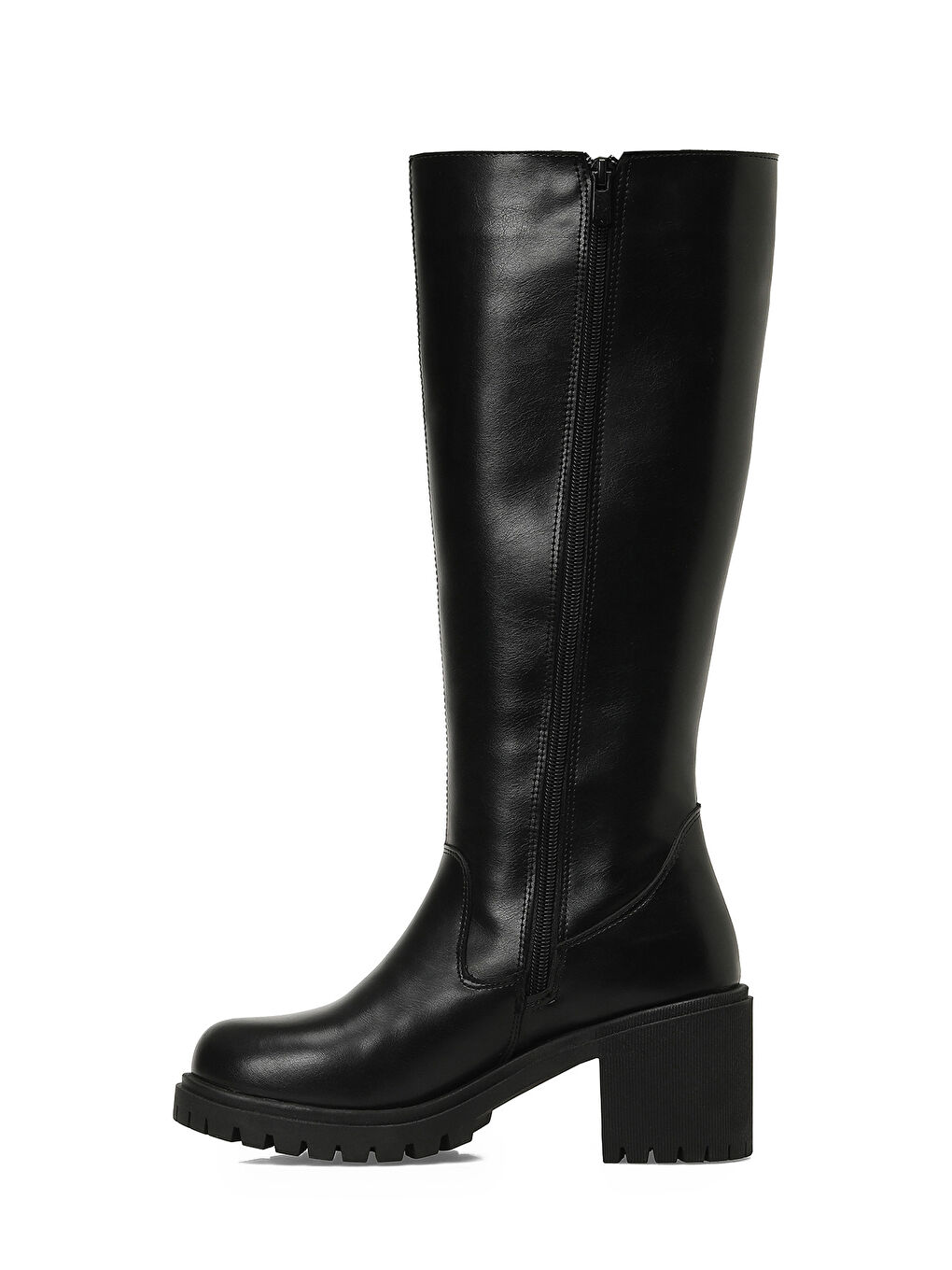 25K-6009 5PR Siyah Kadın Topuklu Çizme-2