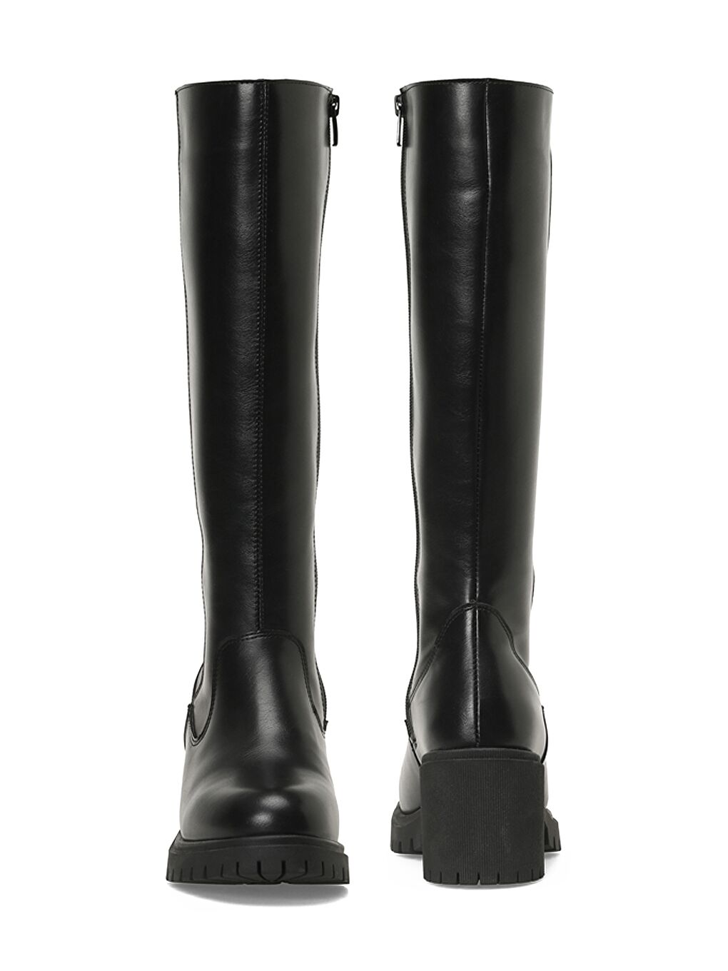 25K-6009 5PR Siyah Kadın Topuklu Çizme-3