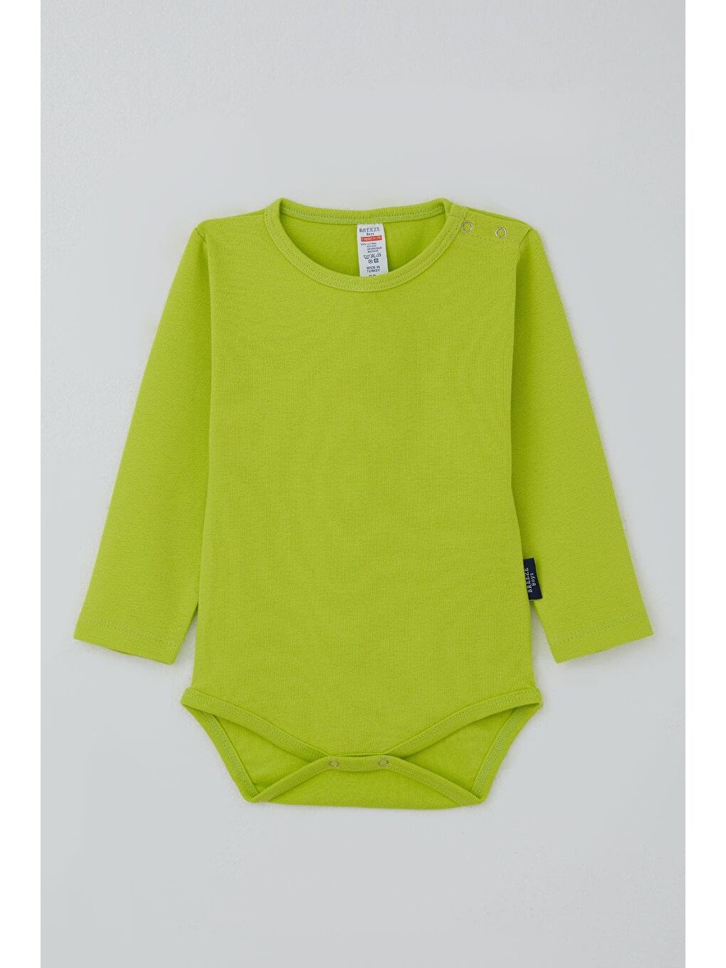 Erkek Bebek Çıtçıtlı Zıbın Body Basic Neon Yeşil (9 Ay-3 Yaş)