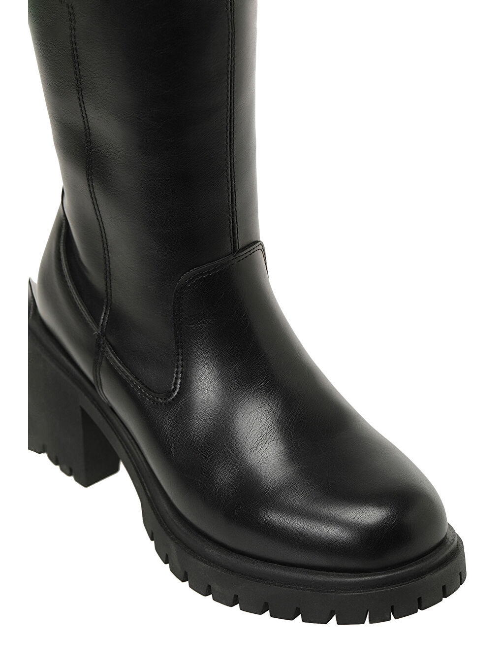 25K-6009 5PR Siyah Kadın Topuklu Çizme-5