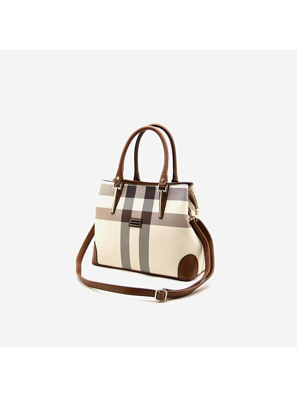 Karışık Kadın SP667-MK48 SILVER POLO Omuz Çantası Krem-Taba-2