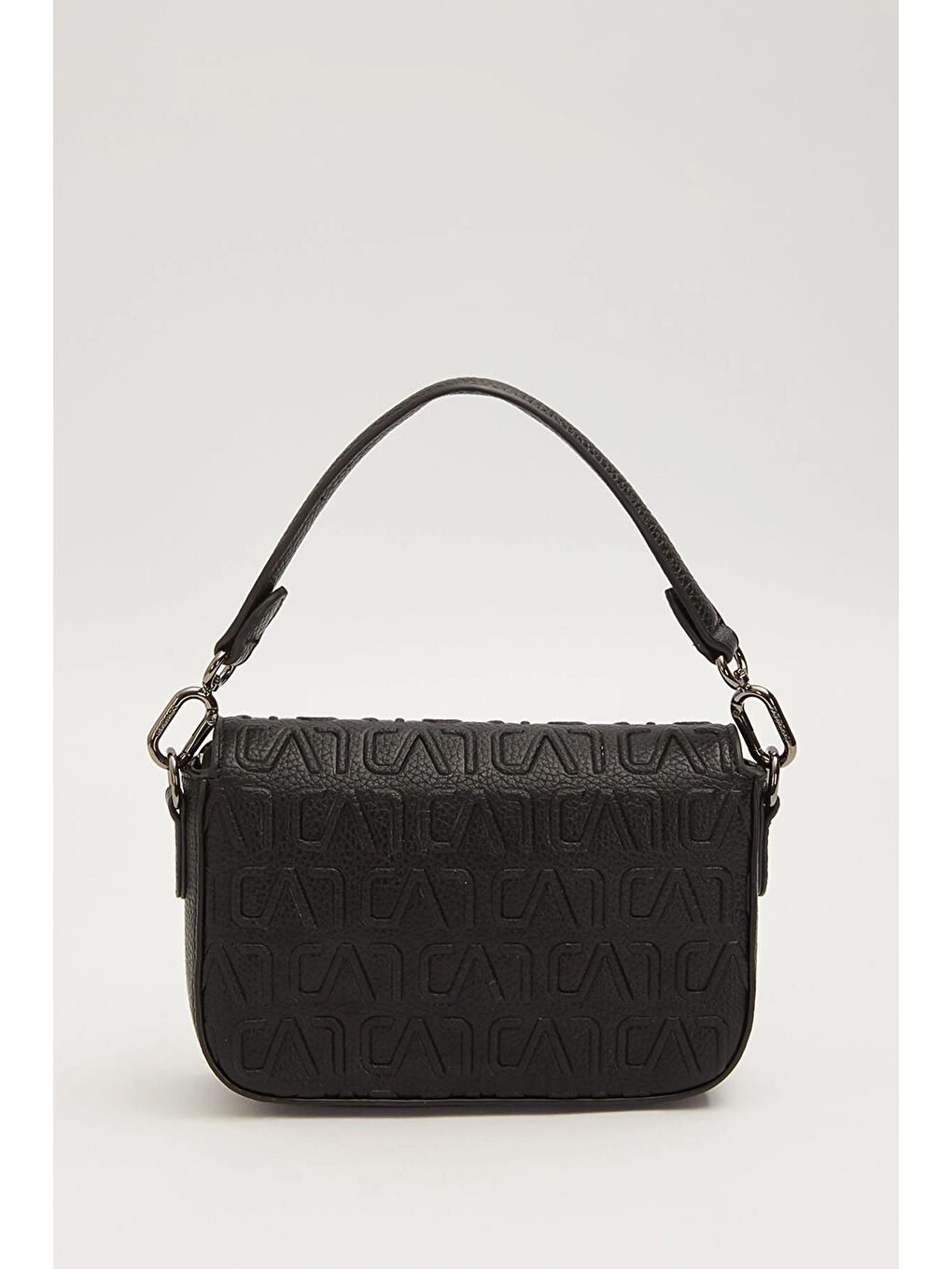 Desenli Deri Askılı Premium Çanta 930627 Siyah-2