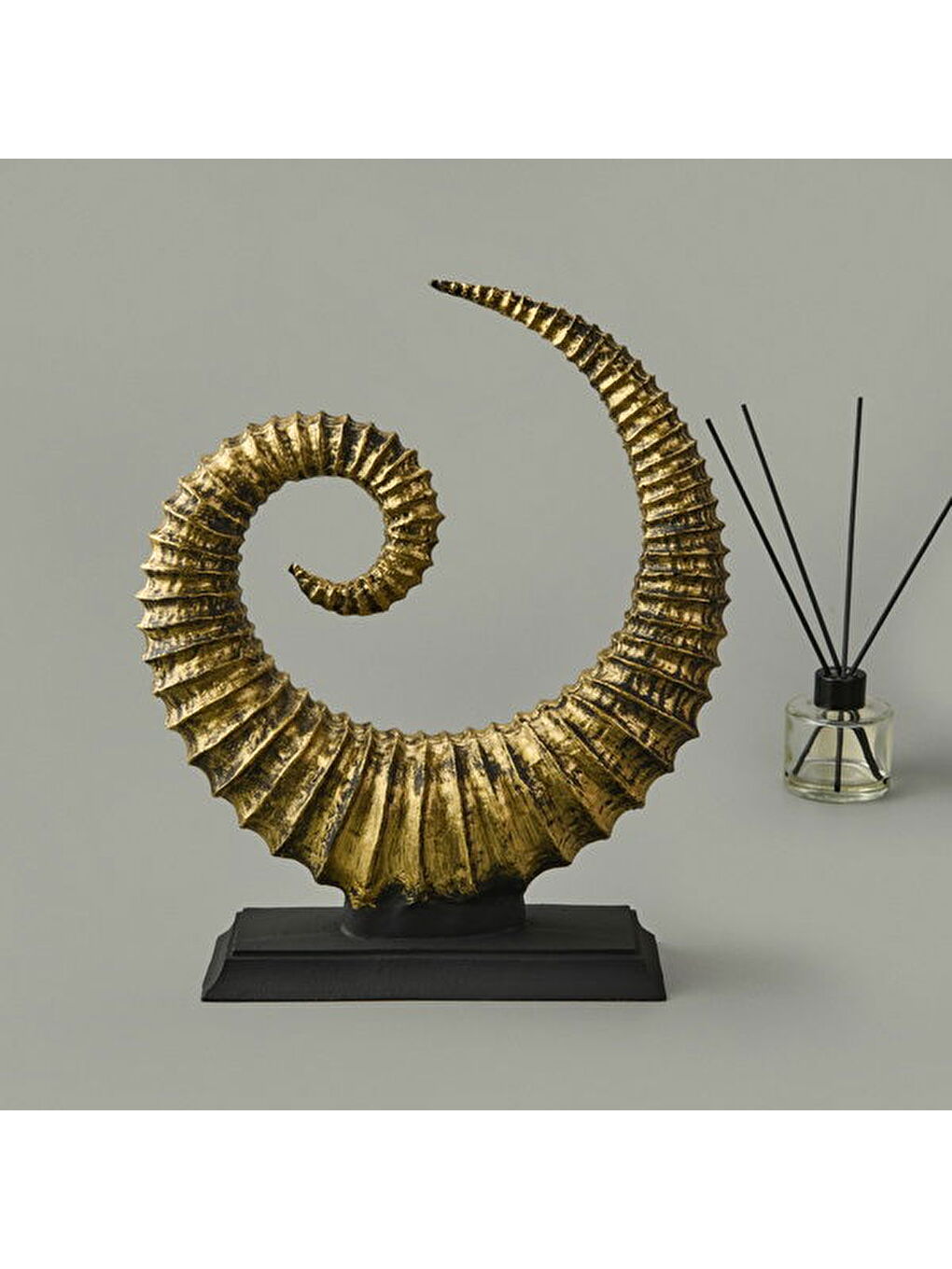 Sarı Deco Coquillage Dekor - Gold - 33 cm-1