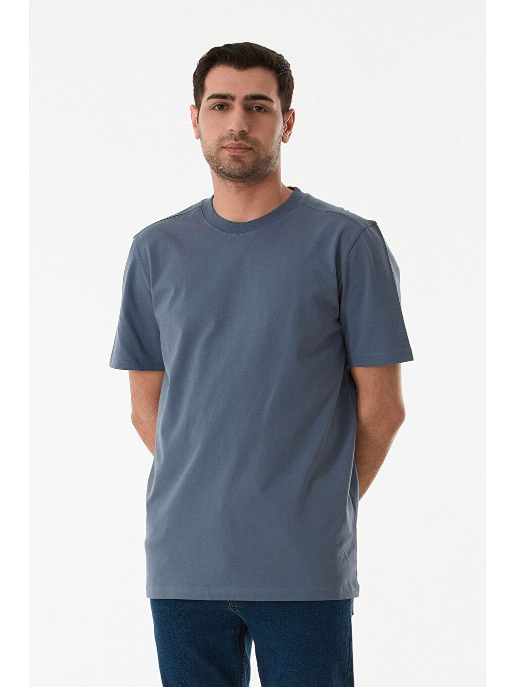 Mavi Basic Bisiklet Yaka Tişört