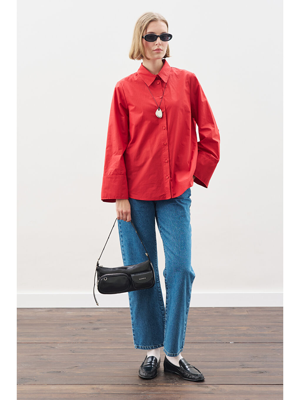 Straıght Ankle Jean Pantolon Mavi-1