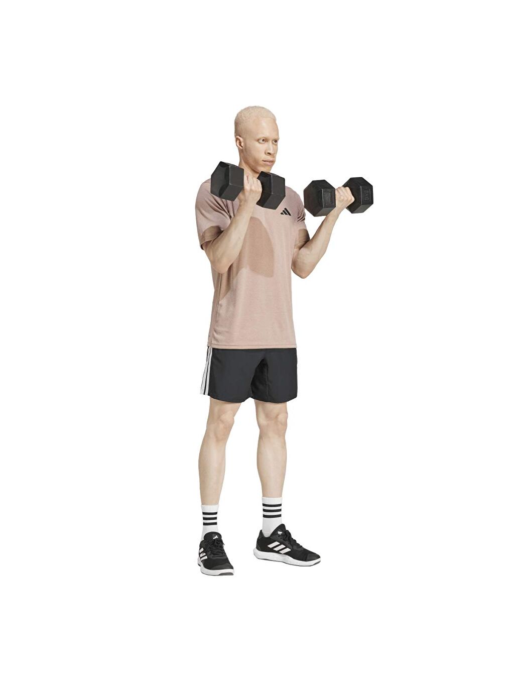 Traing Essentials Fr Nov Erkek Pembe Yuvarlak Yaka Spor Tişört-4