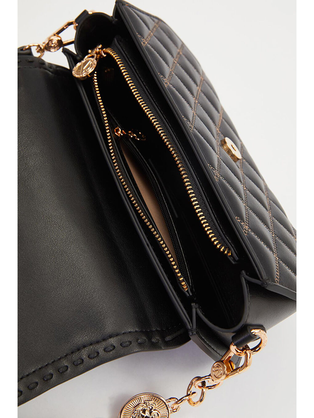 Çift Askılı Sert Deri Premium Çanta 930389 Siyah-2