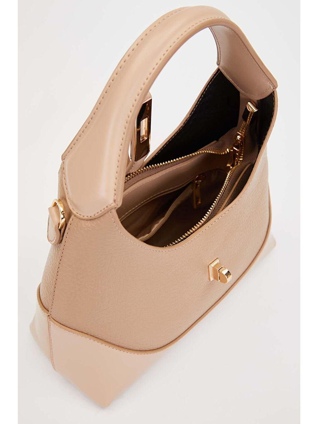 Bej Yumuşak Deri Çanta 930978 Vizon-2