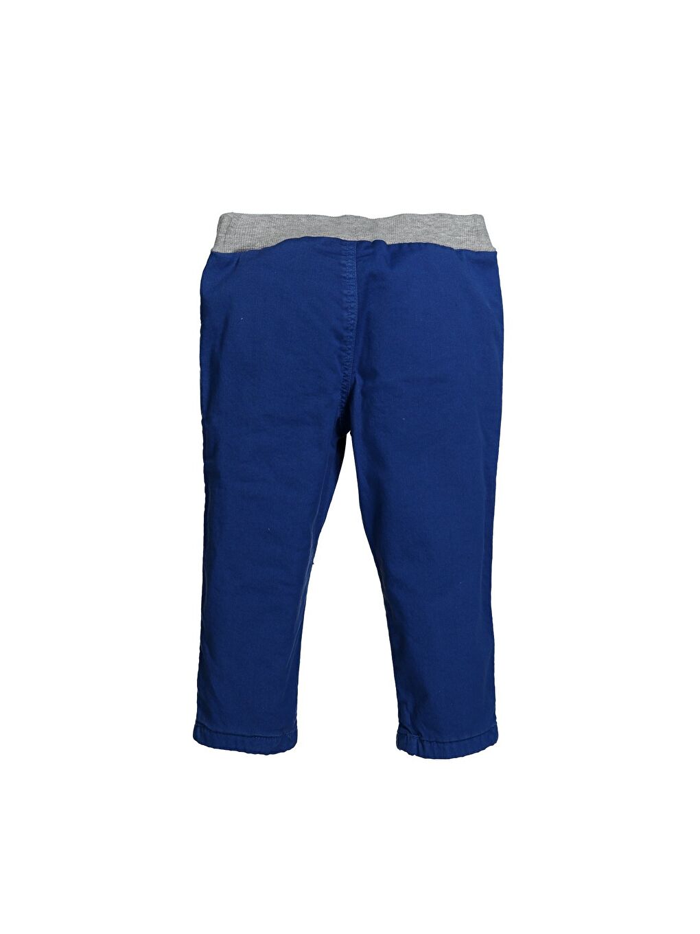 Mavi Erkek Bebek Bel Lastikli Diz Nakışlı Pamuk Pantolon (6-24Ay)-1