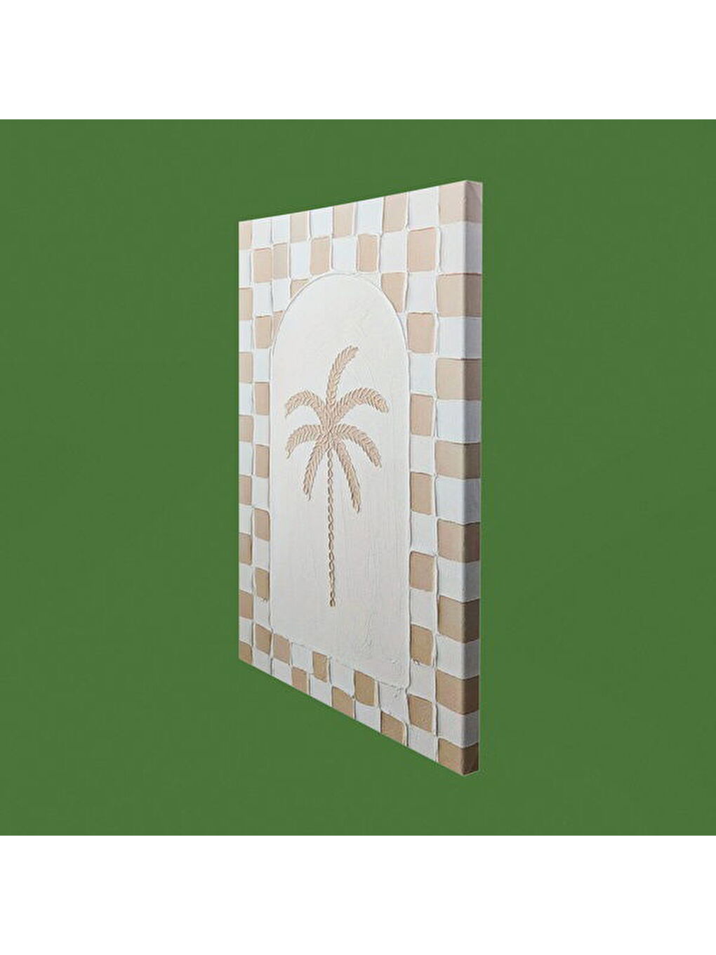 Deco Palm Breeze Kanvas Tablo - Beyaz / Bej - 50x70 cm-3