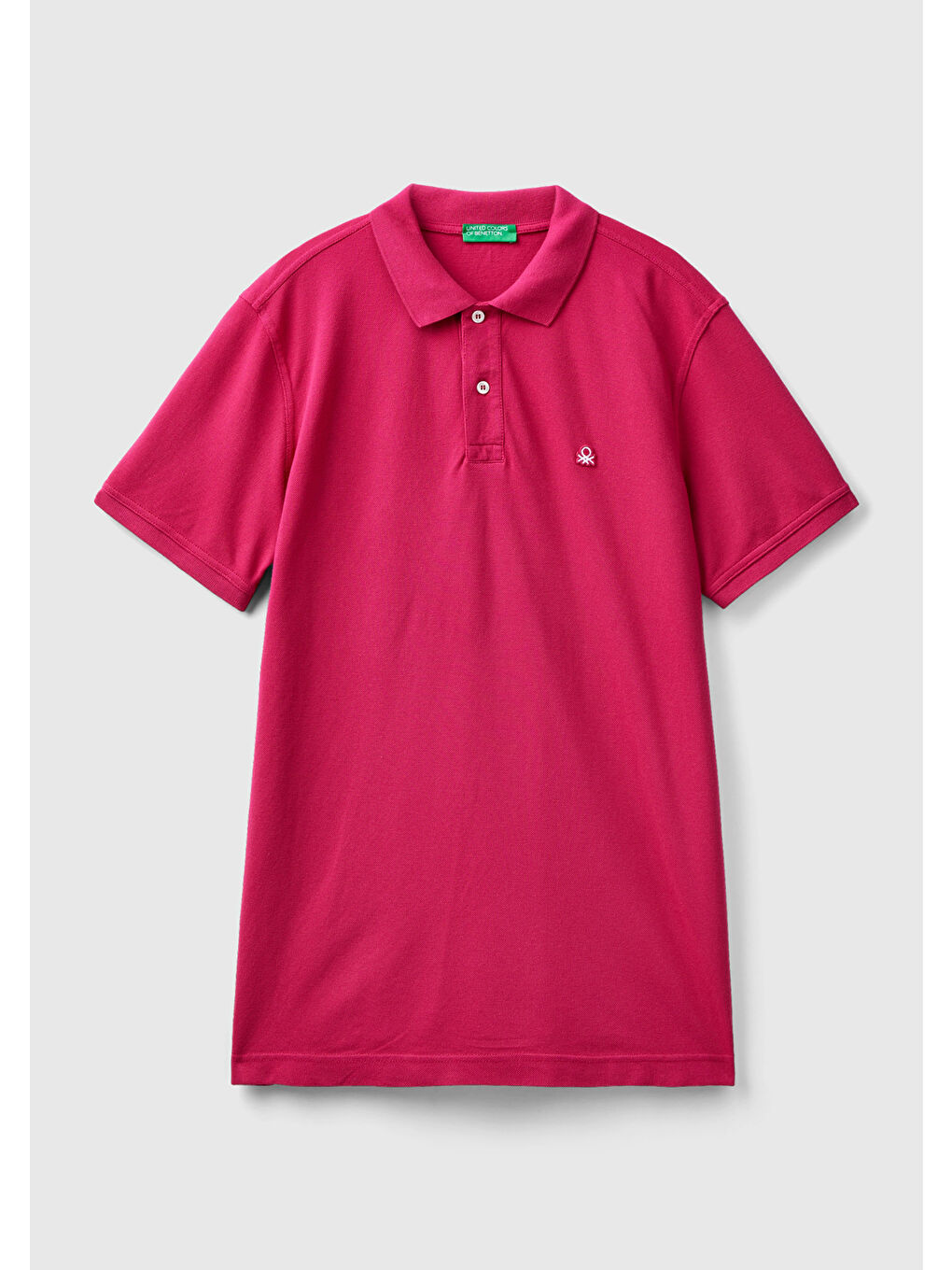 United Colors Of Benetton Erkek Koyu Fuşya Regular Fit Kısa Kollu Polo Tshirt - 1