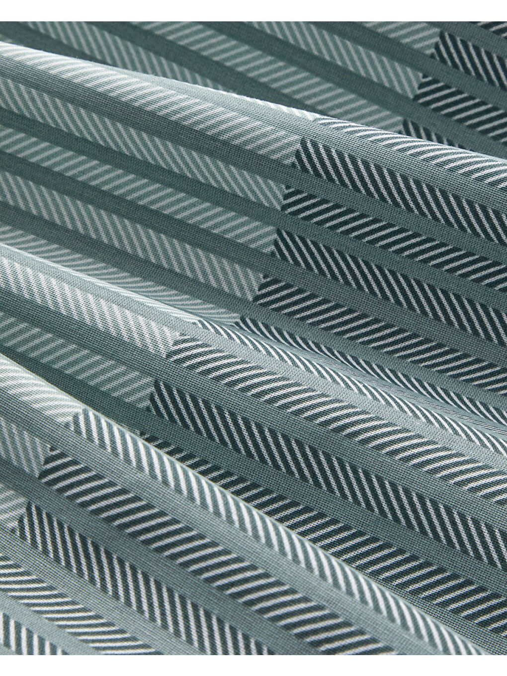 Modern Strip Kolay Ütülenir Çift Kişilik Nevresim Takımı 200x220 cm Yeşil-4