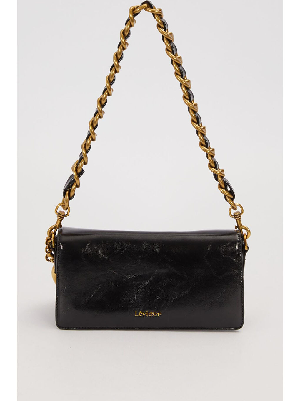 Charm Detaylı Çift Askılı Premium Çanta 930547 Siyah-3