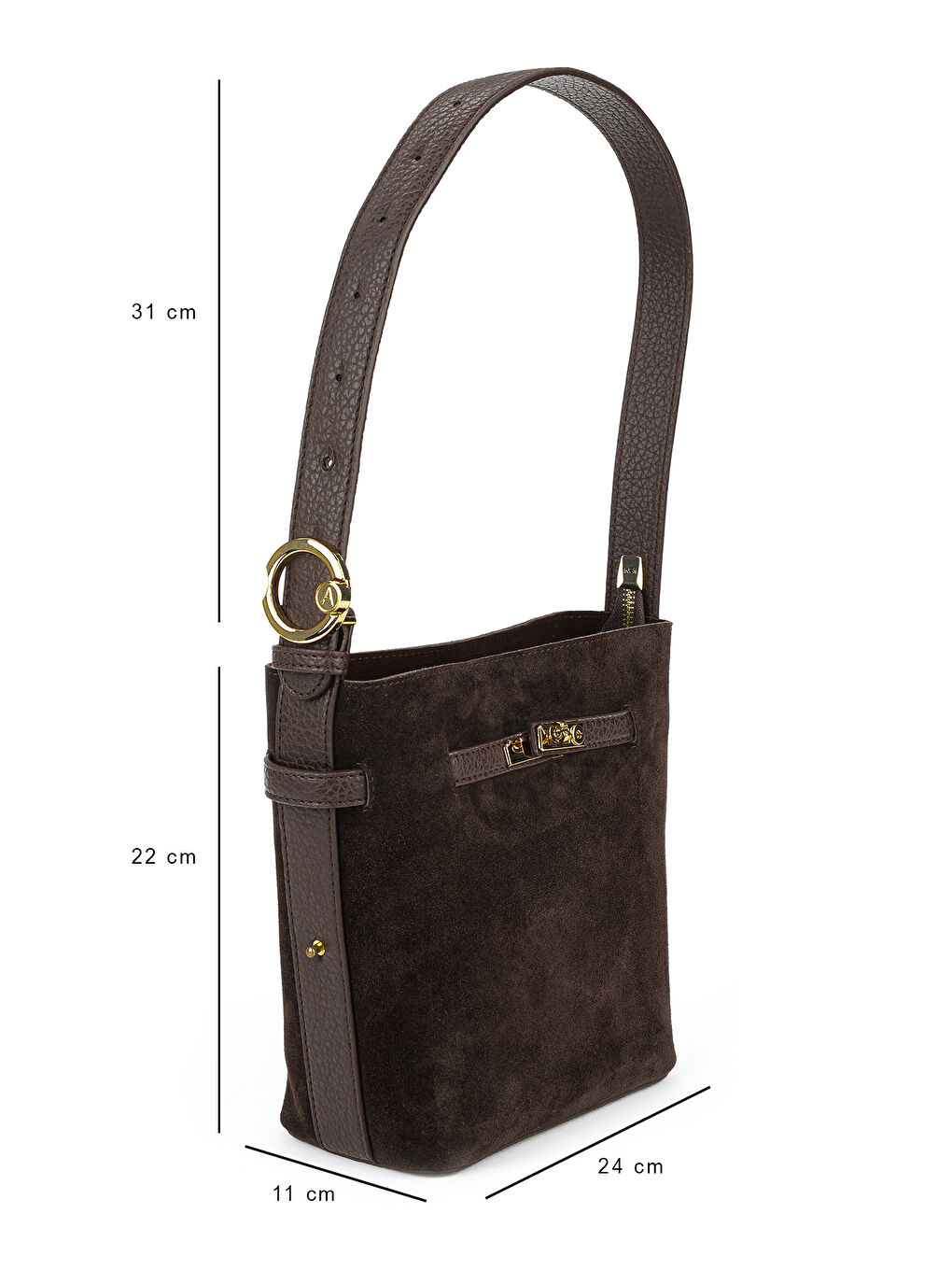 Kahverengi Kadın Hakiki Deri Omuz ve El Çantası 153979Z5021 Kahve-2