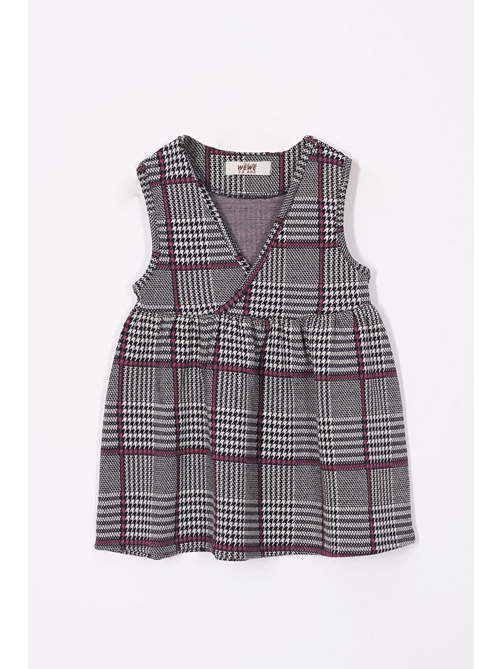 Balıkçı Yaka Badili Şapka Aksesuarlı Mürdüm Renk Kız Çocuk Üçlü Takım Elbise-1