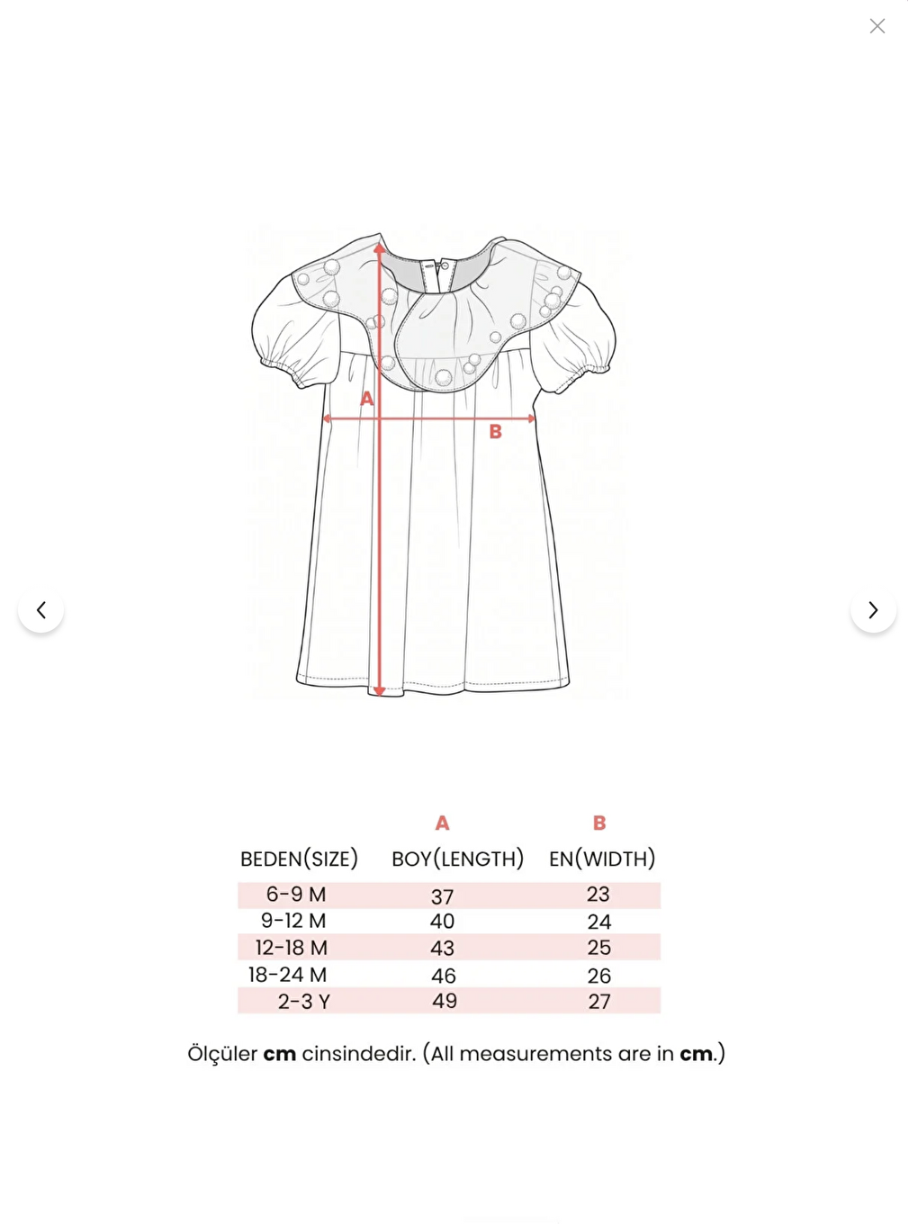 Karışık Kız Çocuk Pamuklu Kalp Desenli Elbise-4