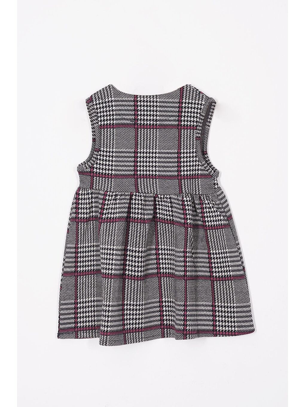 Balıkçı Yaka Badili Şapka Aksesuarlı Mürdüm Renk Kız Çocuk Üçlü Takım Elbise-3