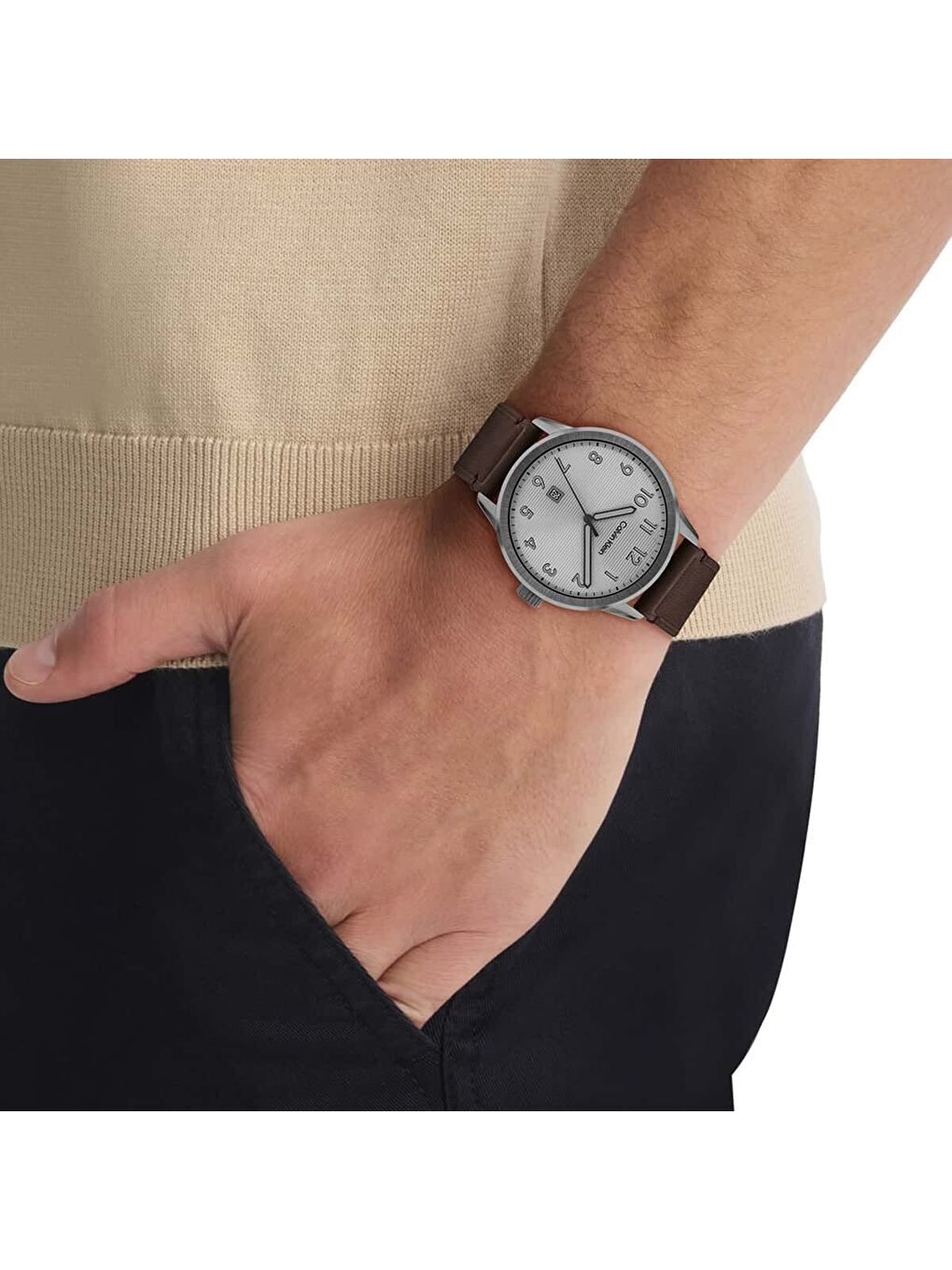 Kahverengi CK25200519 Erkek Kol Saati-3