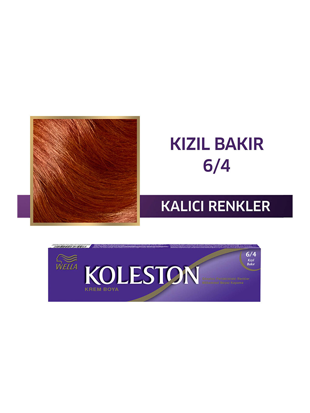 Wella Renksiz Koleston Single Tüp Boya 6/4 Kızıl Bakir - 1