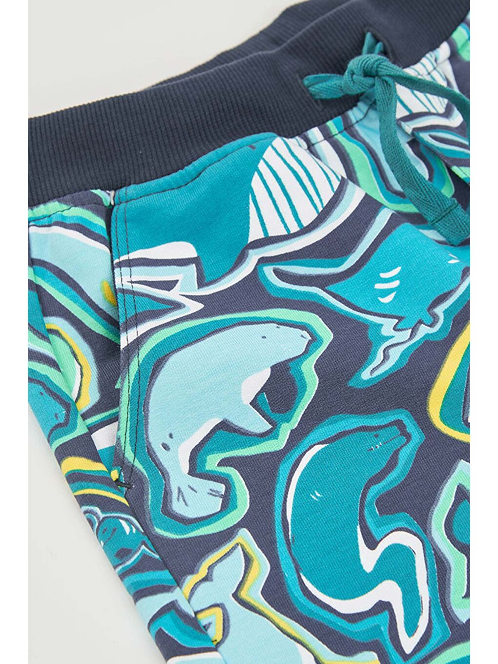 Köpek Balığı Desenli Şort 2-6 Yaş Mavi-2