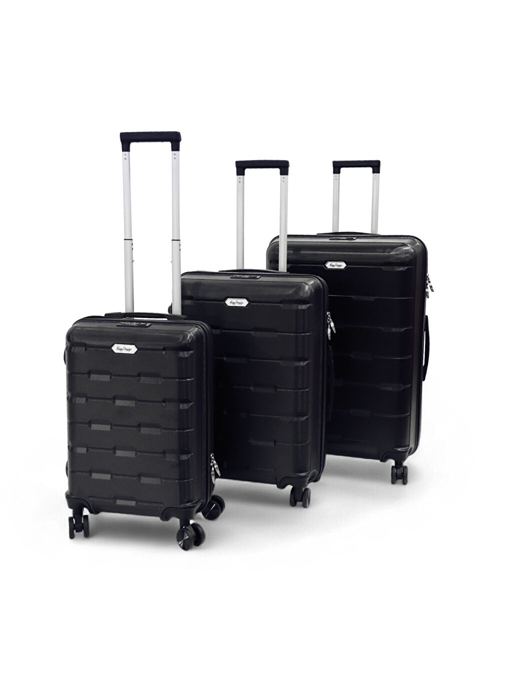 Moods Up 3'lü Valiz Seti, TSA Kilitli, ABS Gövde, Siyah-1