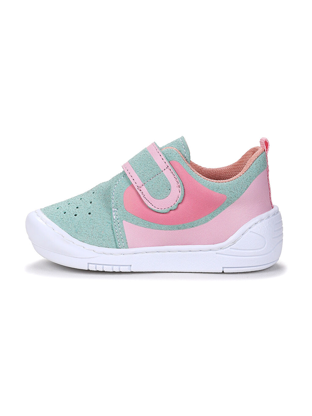 Turkuaz Kugan Cırtlı Işıklı Kız Bebek Yürüyüş Spor Ayakkabı-3