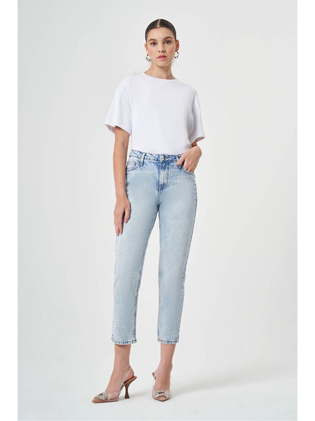 Buz Mavisi Denim Pantolon