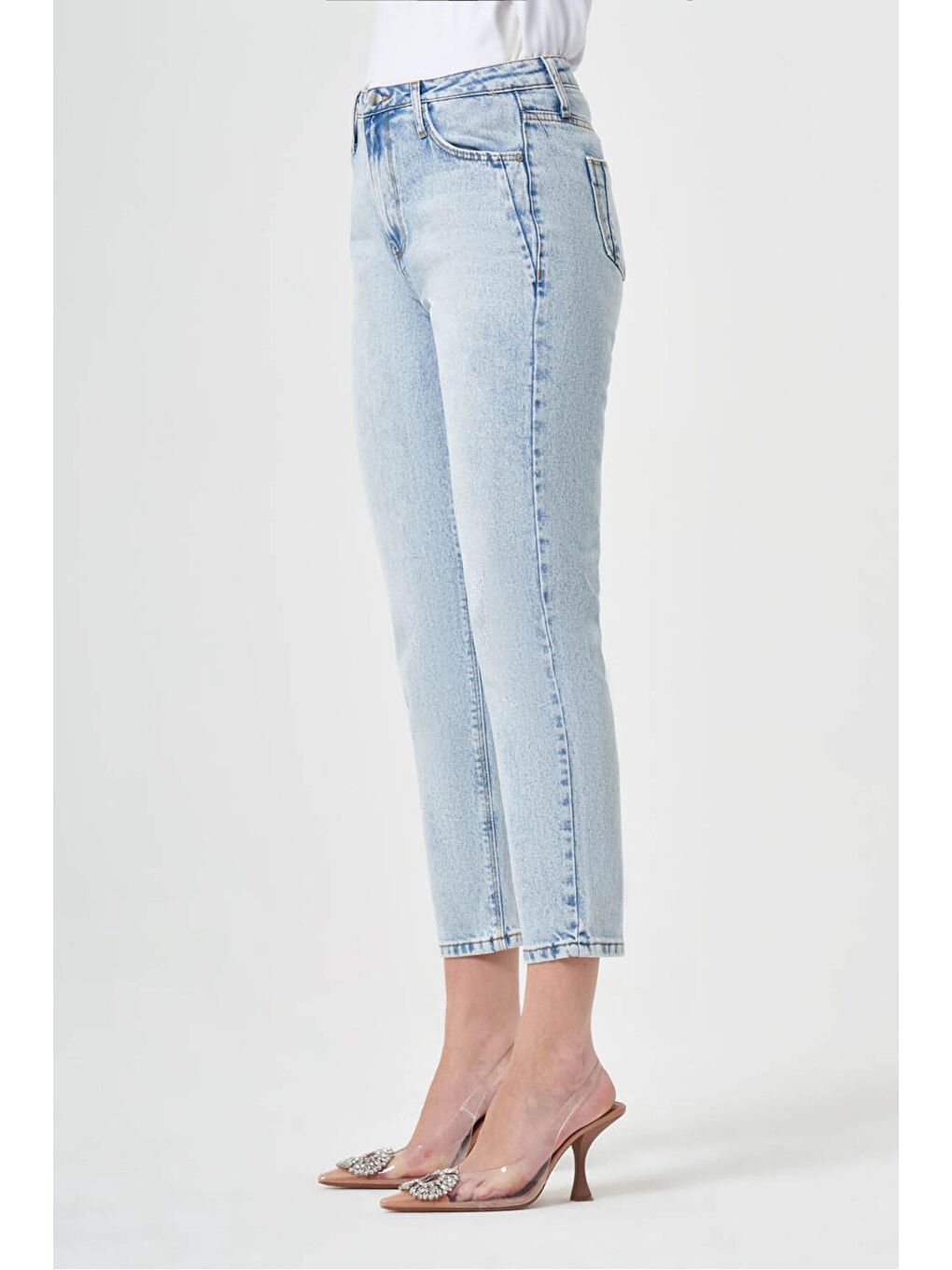 Buz Mavisi Denim Pantolon-2