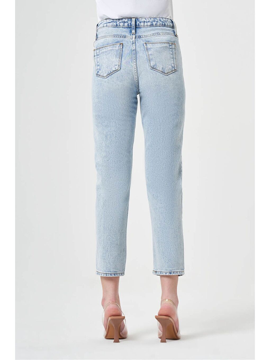 Buz Mavisi Denim Pantolon-3