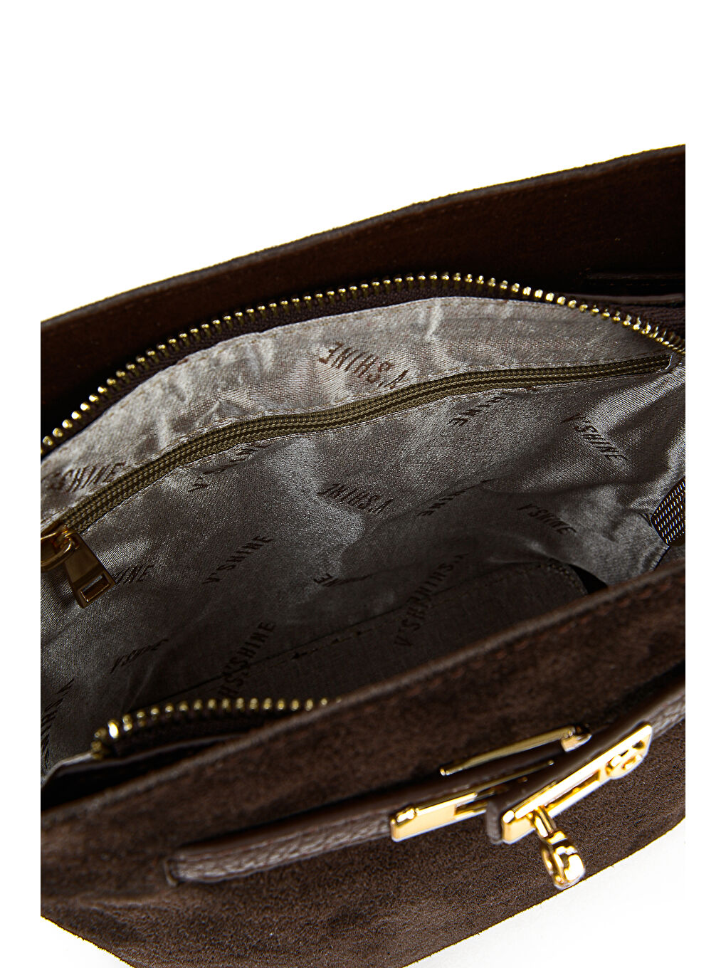 Kahverengi Kadın Hakiki Deri Omuz ve El Çantası 153979Z5021 Kahve-4