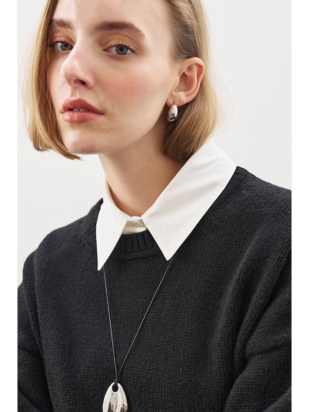 Chunky Oversıze Kazak Siyah-3