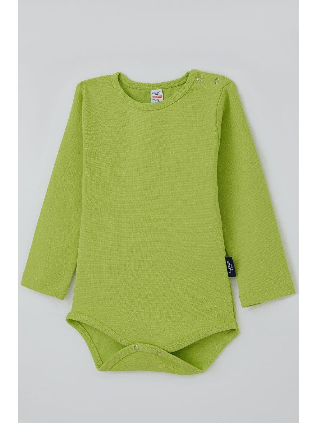 Erkek Bebek Çıtçıtlı Zıbın Body Basic Fıstık Yeşili (9 Ay-3 Yaş)-2