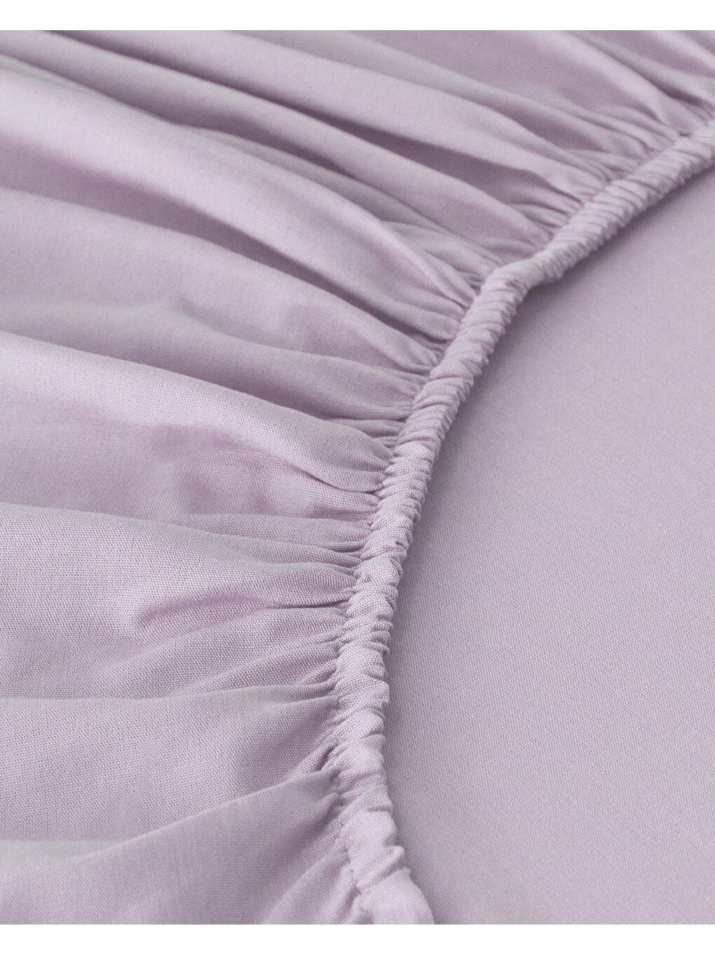 Lila Plain Pamuk Çift Kişilik Lastikli Çarşaf Tkm 160x200 cm Lavanta-3
