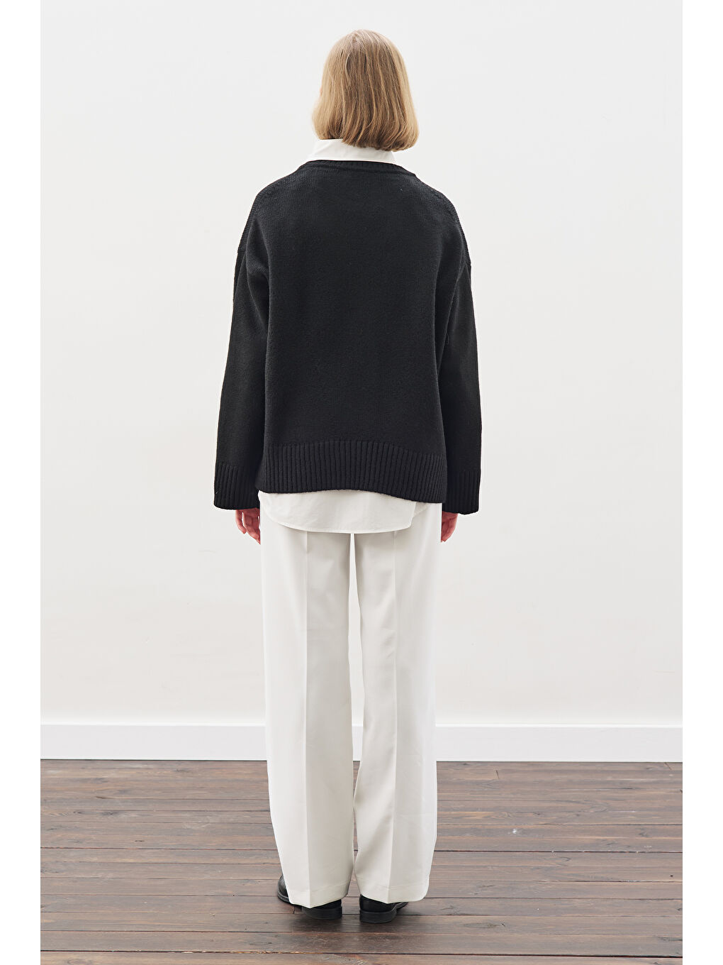 Chunky Oversıze Kazak Siyah-7