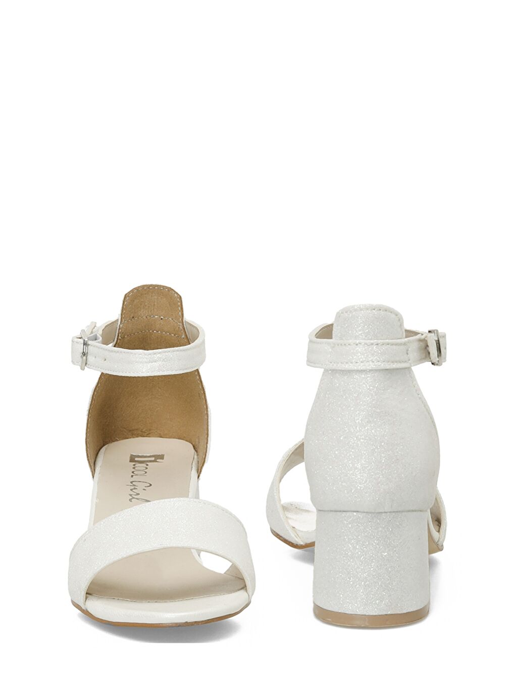 TERE F 5FX Beyaz Kız Çocuk Topuklu Ayakkabı-4