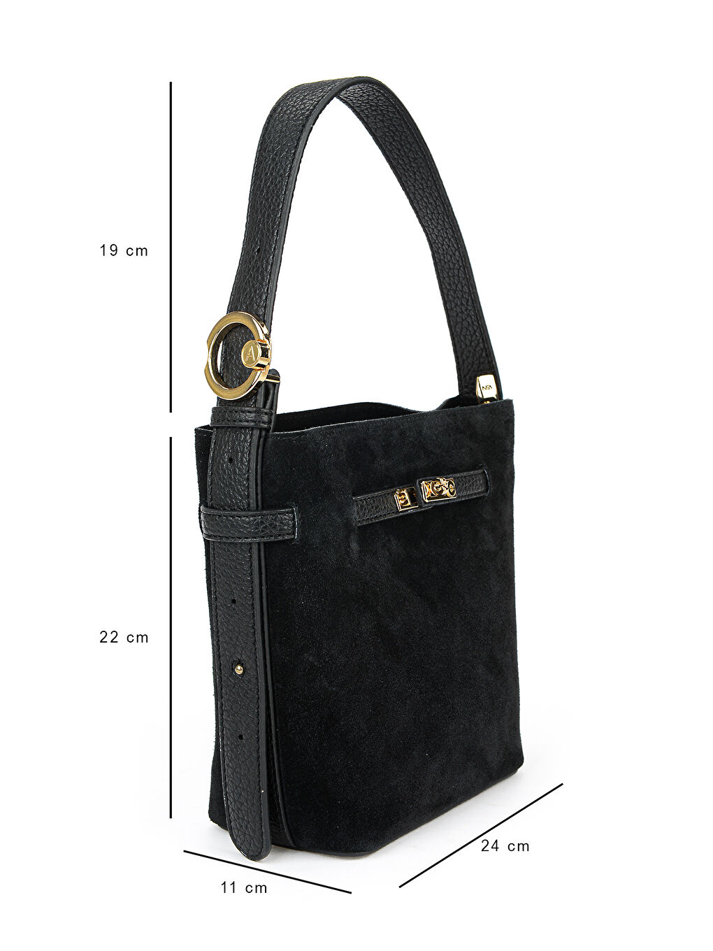 Kadın Hakiki Deri Omuz ve El Çantası 153979Z5021 Siyah-1