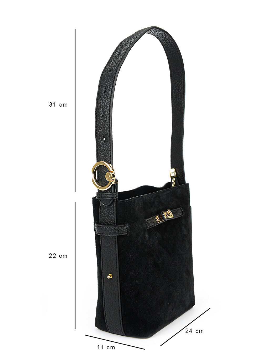 Kadın Hakiki Deri Omuz ve El Çantası 153979Z5021 Siyah-2