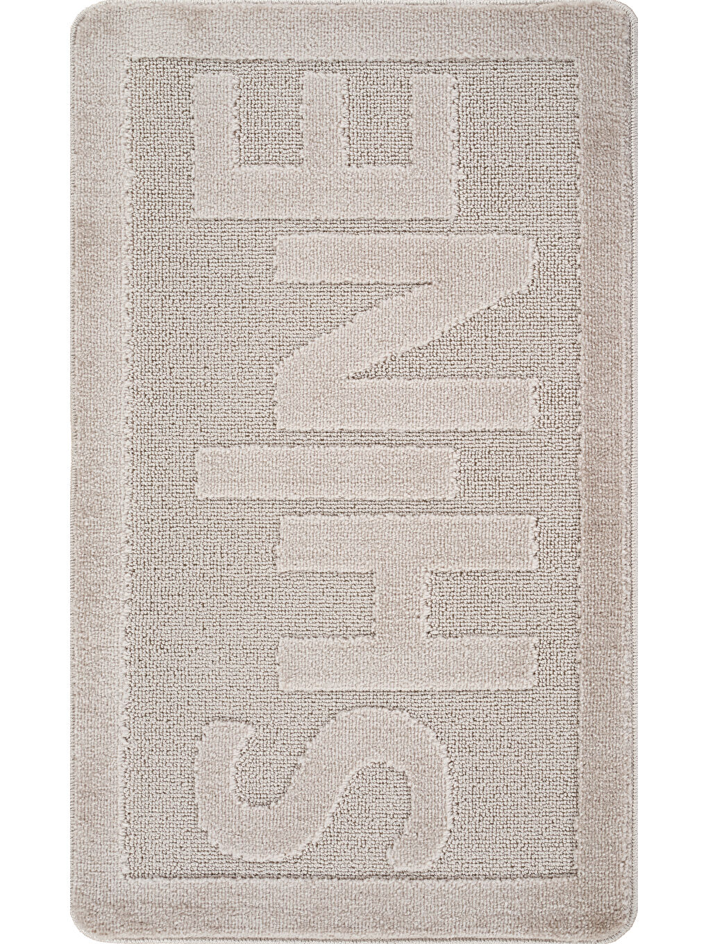 Bej Doğal Kaymaz Taban Banyo Paspas Uzun Ömürlü Yumuşak Su Emici Yazılı Paspas Shine-Vizon-1